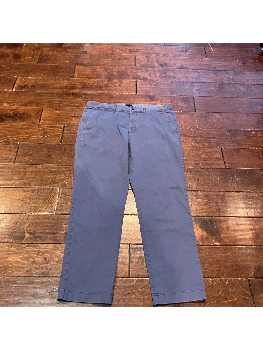 J.Crew Preppy Classic Blue Chino Men's Flat Front Khaki Dress Pants Size W36 L30